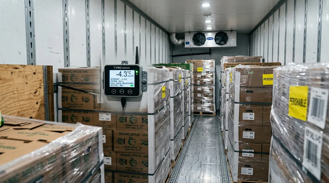 Monitoreo de temperatura en caja refrigerada de transporte