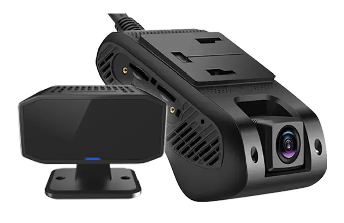 Cámara DMS para monitoreo del conductor y dashcam de doble lente con GPS e inteligencia artificial